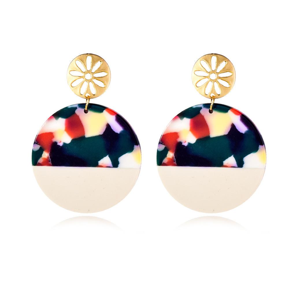 Acetate Creative Fashionable Earrings 2021 European American Style Womens Jewelry