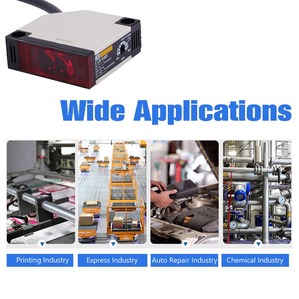 Odbicie lustrzane Fotoelektryczny AC 90-250 V 3 A E3Jk R4M1 Czujnik Przełącznik