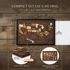 50Pcs Wooden USA Geography Puzzles with Elements Sticker Travel Learning Jigsaw for Traveling Home Classroom Wall Art Home Decor