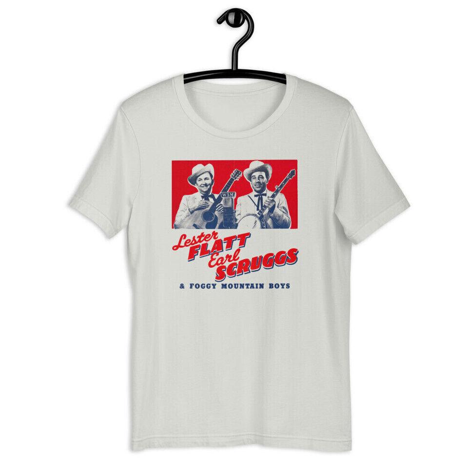 

LESTER FLATT amp; EARL SCRUGGS Bluegrass Music Shirt White Unisex S-5XL CC3836 Unisex T-Shirt S