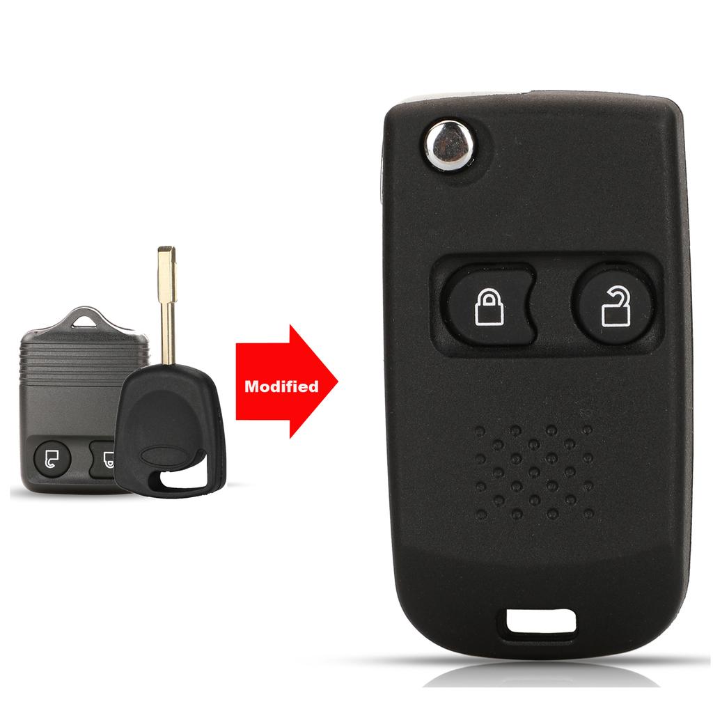 Jingyuqin Modified Remote Folding Flip Key Cover Case For Ford Crown Victoria Escape ExpeditionExplorer Sport FO21 Blade