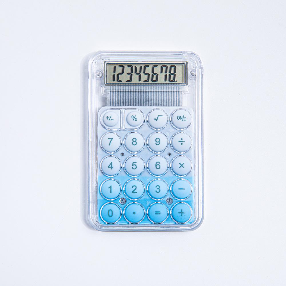 Compact Transparent Mini Calculator for Students