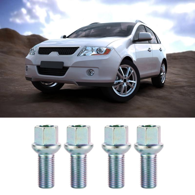 4pcs Automotive Wheel Bolts Corrosion Resistant Steel Construction Secure Fastening Replaces WHT001812 for Multiple Vehicle