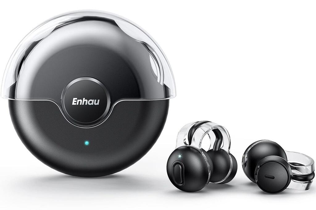 Bone Conduction Earphones Ear Cuff Bluetooth Air Conduction Wireless Earphones with 58H Full and Single or Separate Low Latency (2024