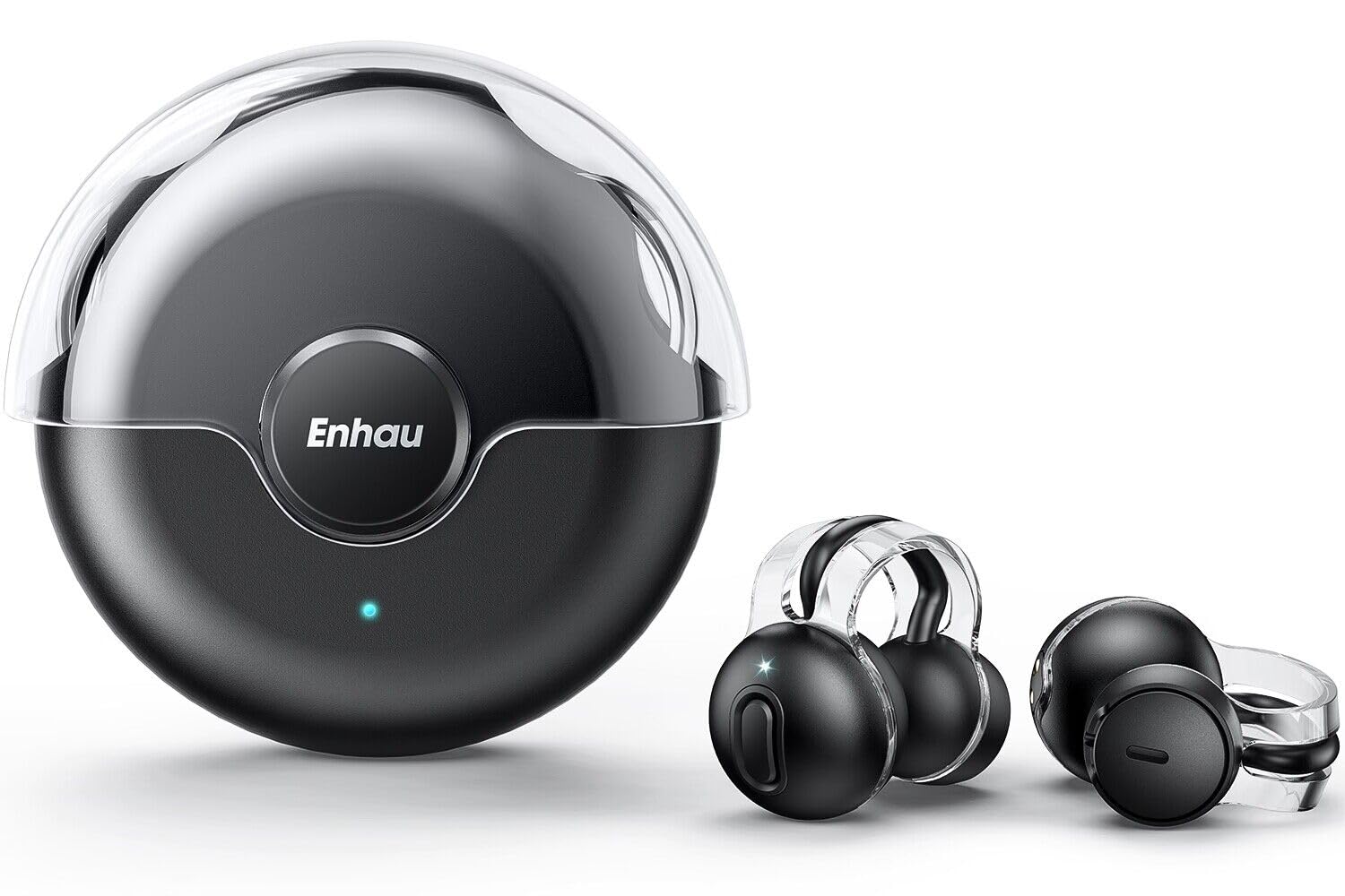 

Bone Conduction Earphones Ear Cuff Bluetooth Air Conduction Wireless Earphones with 58H Full and Single or Separate Low Latency (2024 чёрный