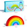 Arch Bridge Rainbow Building  Kids Wood Stacker Baby Toy Color Cognitive Children Montessori Educational Wooden Toys