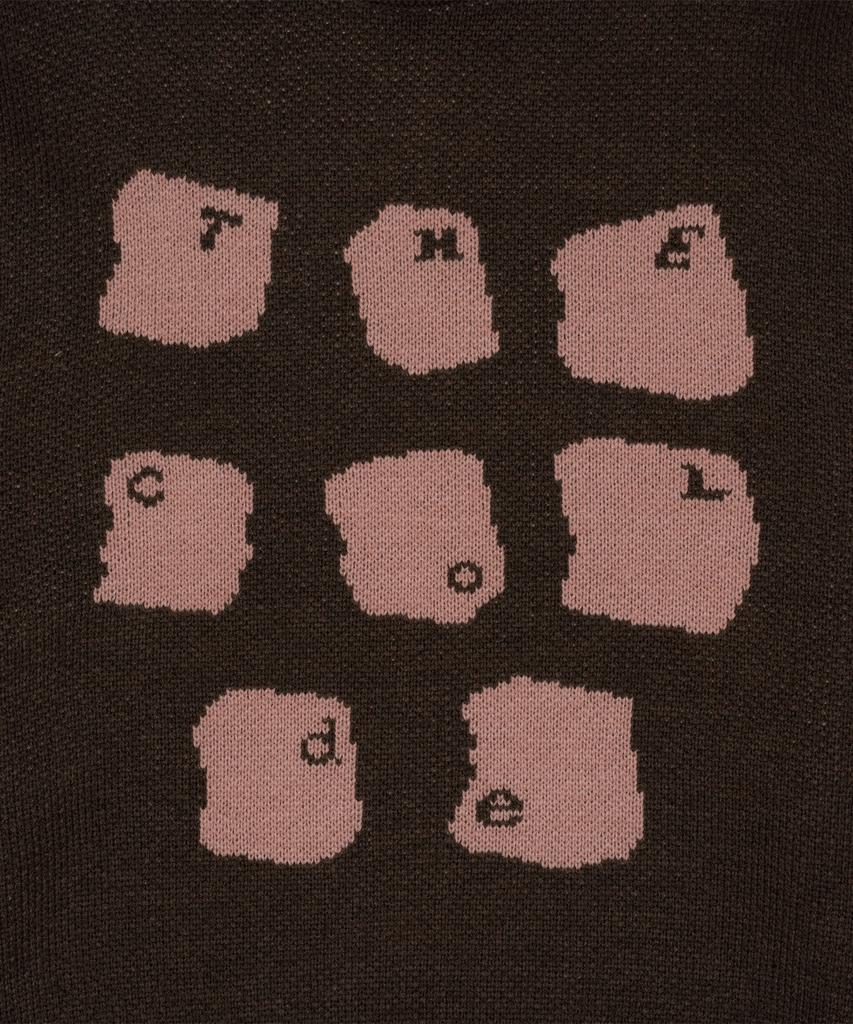 THE COLDEST MOMENT Tcm Typing Logo Knit (Brown)