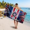 New York Rangers Customized Name Text Beach Towel, Soft Absorbent Towel Beach Pool Travel Personal Gift