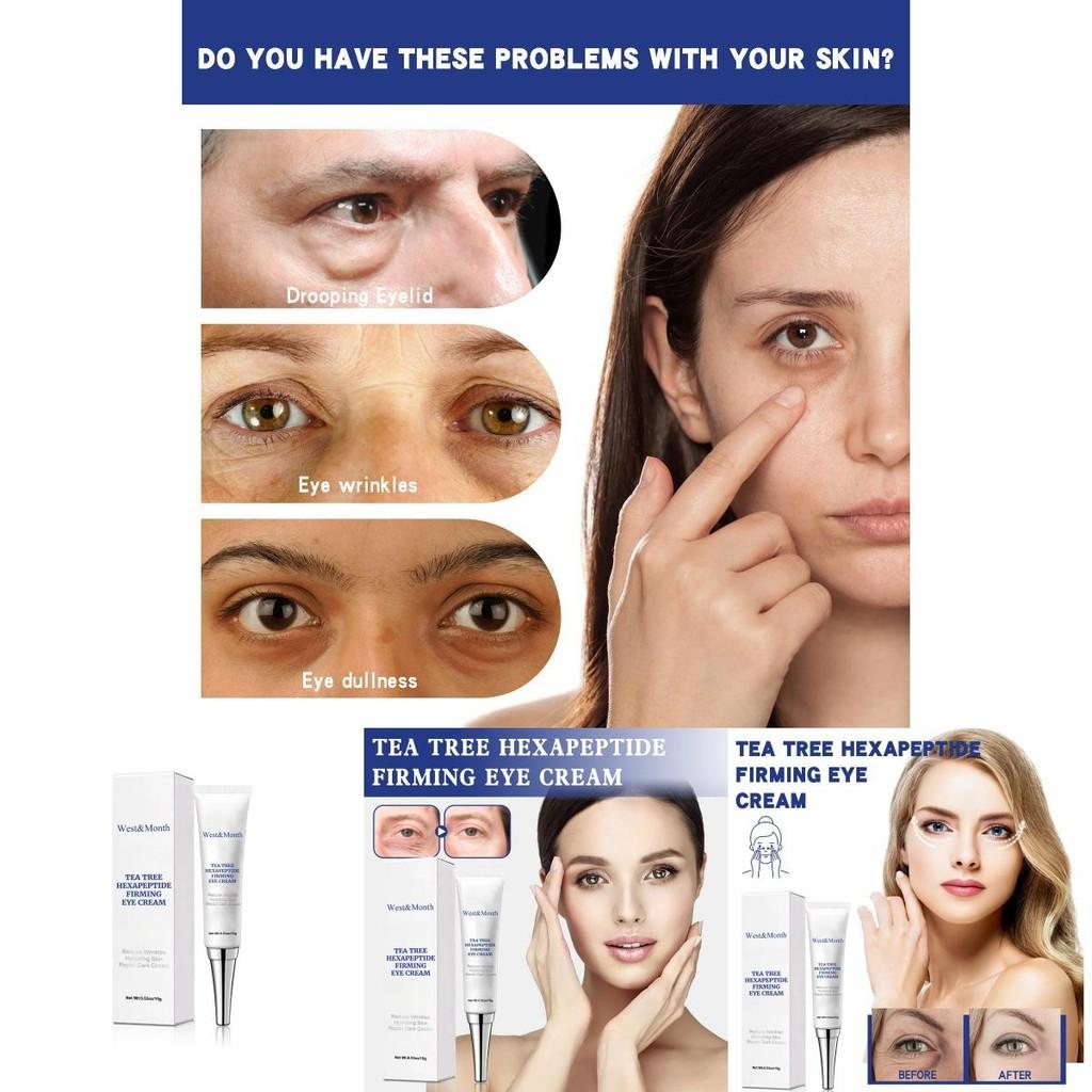 West Month Tea Tree Six Peptide Firming Eye Cream For Smoothing Fine Lines And Repairing Delicate Skin