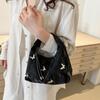 Trendy Butterfly Shoulder Bag Lightweight Soft Hobo Adjustable Strap Daily Travel Shopping Crossbody Purse for Women