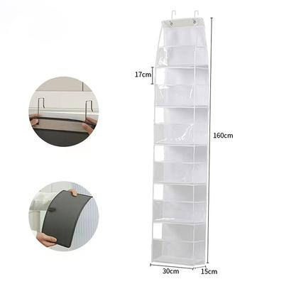 Multifunkční látková závěsná taška za dveře Vícevrstvý úložný závěsný organizér na různé věci