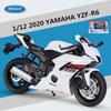 Welly 1/12 Yamaha YZF-R6 Alloy Racing Motorcycle Model Diecast Metal Street Sports Motorbike Model Collection Childrens Toy Gift