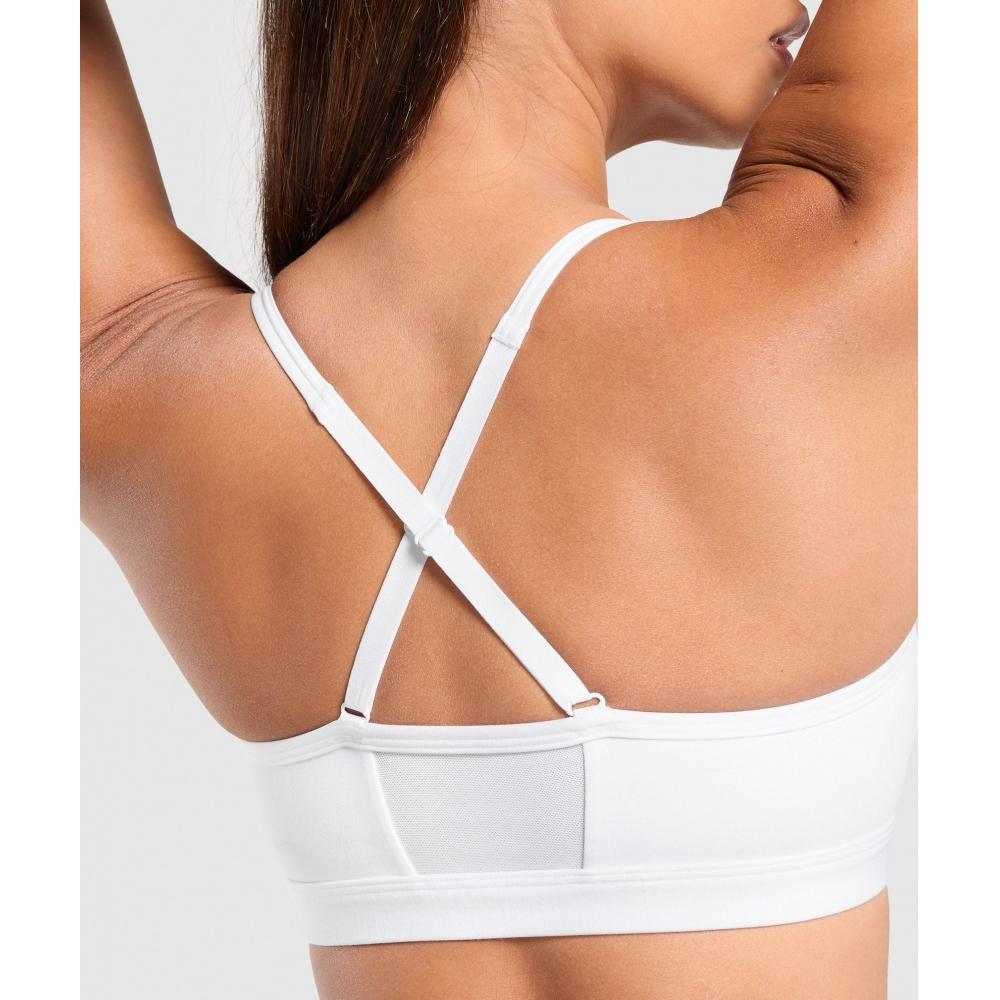 Gymshark Ruched Sports Bra White B2a7a Wbbm