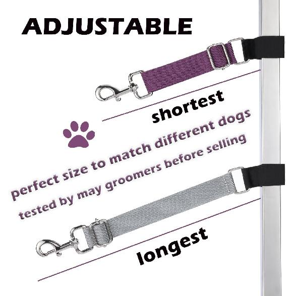 Pet Dog Grooming Arm Accessories - Dogs Loop Pets Grooming Loops Extension Straps 2 PCS Adjustable Secure and Stable Loop Extender Bathing Restraint
