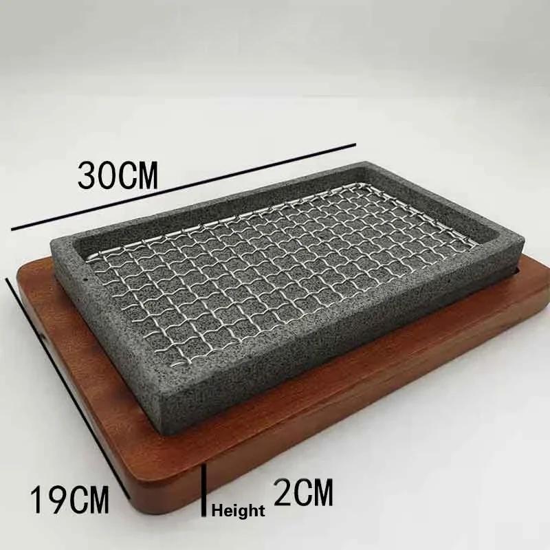 

Барбекю на гранитной плите Стейк Западная кухня Жареное мясо на гриле Креативная тарелка стейка из говядины на гриле из вулканического камня Паррилья Чураско