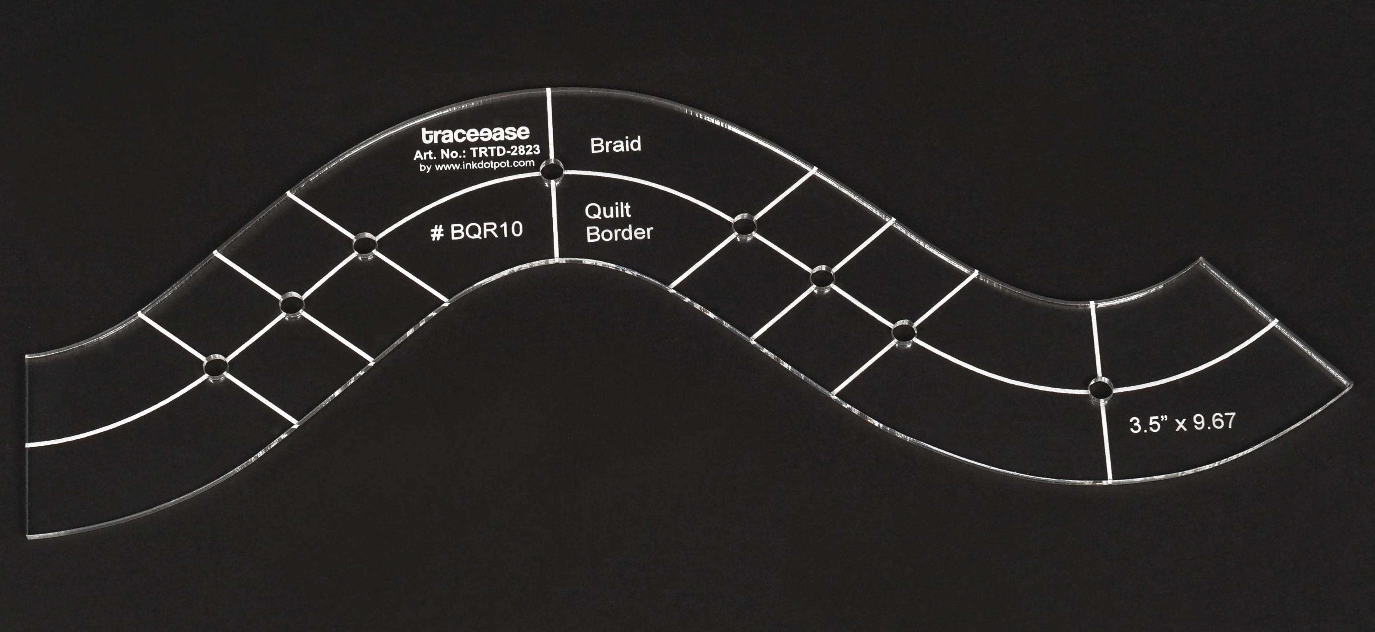 

Traceease 1 шт., шаблон для лоскутного одеяла с косой каймой, аппликация 3,5 x 9,6 дюйма, шаблоны для шитья лоскутных одеял своими руками для квилтинга - толщина 1 8 дюймов