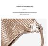 Qiangqiang Champagne Color Handmade Woven Tote: Large Capacity, Lightweight Luxury, Handheld or Shoulder, Mother-Child Bucket Design.