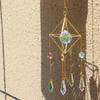 Artificial Crystal Suncatcher Charm Colorful Metal Rainbow Wind Chimes Outdoor Window Home Decoration Garden Car Pendant