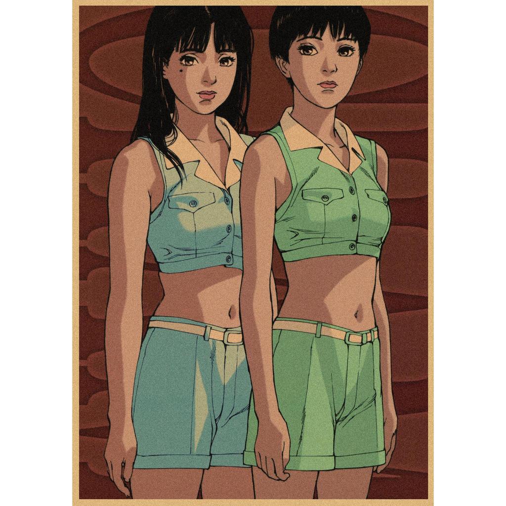Retro Kraftpapier Poster: Satoshi Kon Collection - Tokyo Godfathers, Millennium Actress, Paprika, Perfect Blue, Reincarnation 265