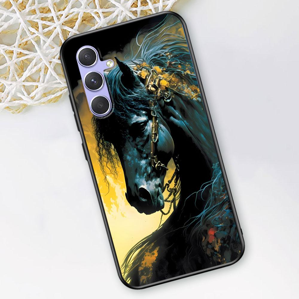 Horse Case for Samsung Galaxy A51 A53 A54 A31 A52 A12 A13 A21s A22 A32 A11 A22 A33 A41 A52s A73 A14 A24 TPU Phone Cover