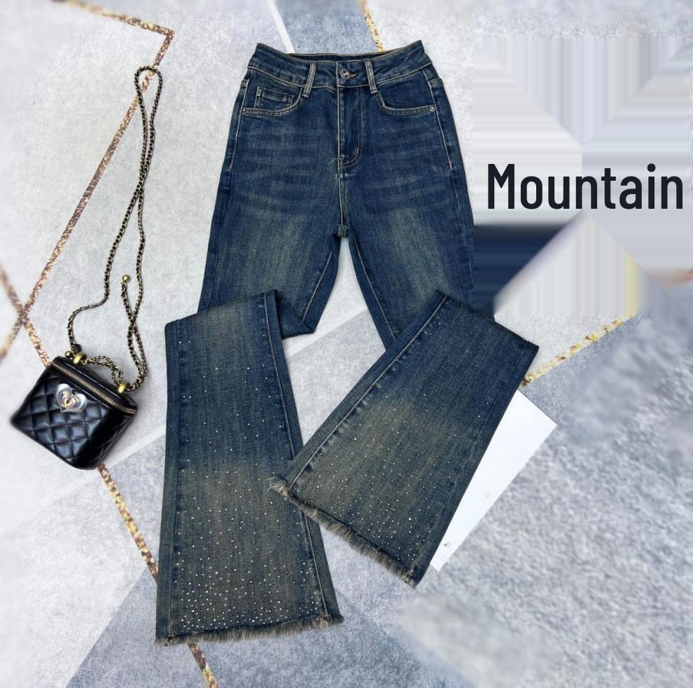 High Waist Black Micro Flare Jeans for Women - Slimming Stretch Pants with Frayed Edges