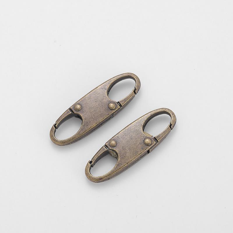 2Pcs Zipper Clip Theft Deterrent Double Opening Zippers Pull Replacement Detachable Zipper Connectors Zipper Lock Carabiner Clip
