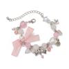 Pastoral Pearl Bow Fringed Bracelet LolitaBracelet Sweet Heart Hand Jewelry