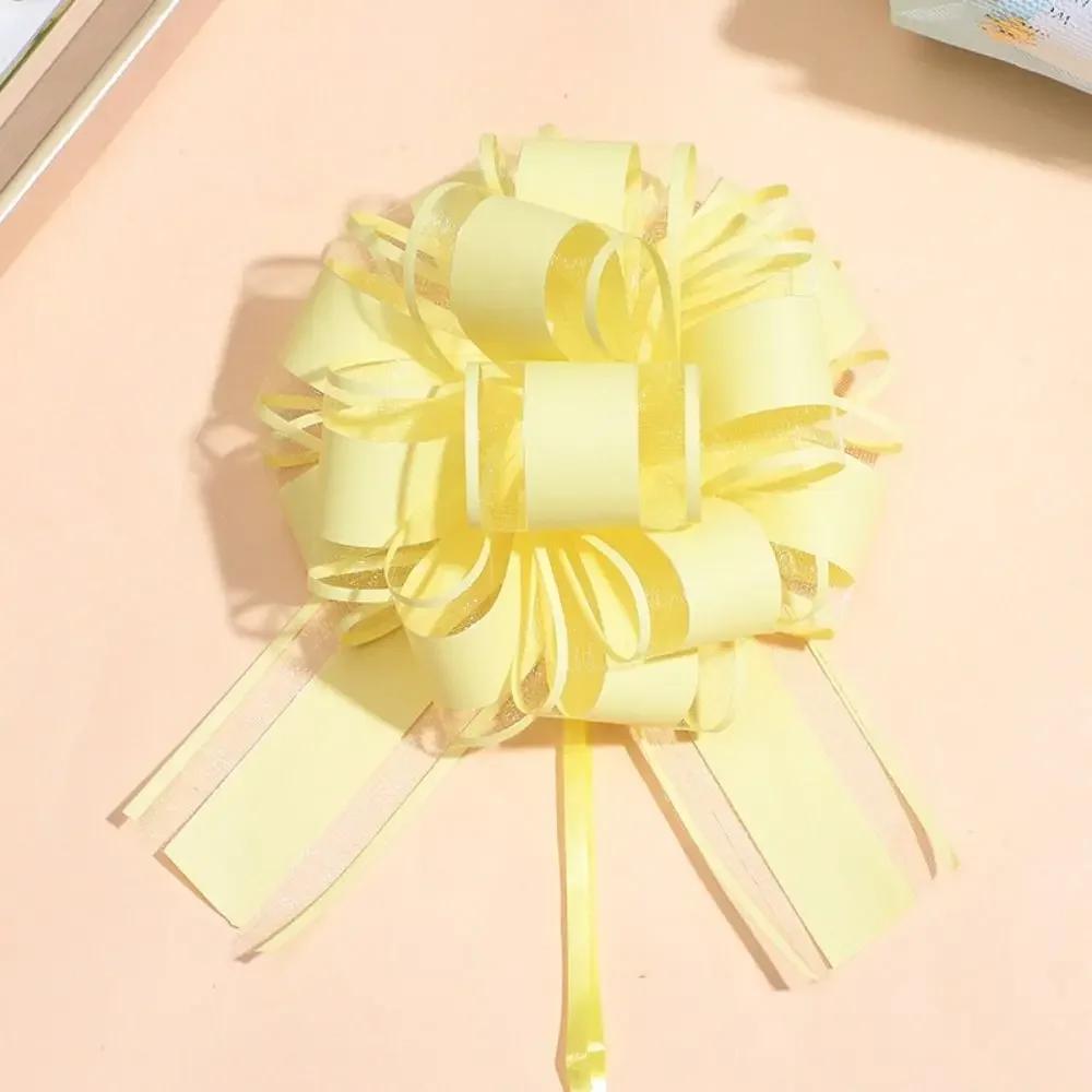 1pc Snow Yarn Pull Bow Ribbon Big Car Bow for Cars Birthday Christmas Presents Gift Decoration Ribbon Wedding Pull Flower