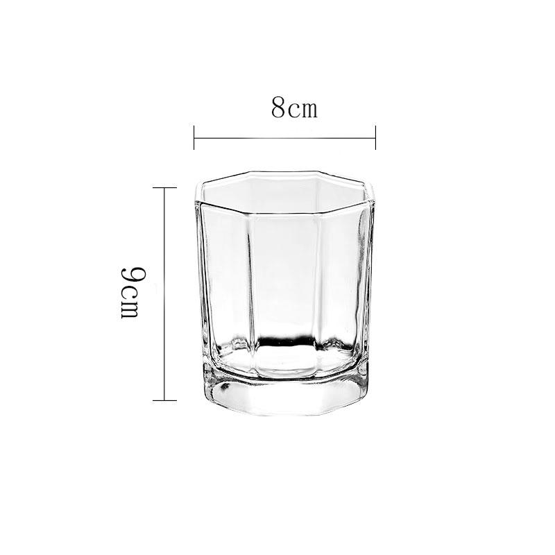 Octagonal Cup Creative Simple Drinking Cup Heat-resistant Tea Brewing Cup Whisky Cup Glass Wine Cup Drinking Glasses Beer Glass