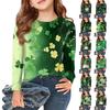 Girls Long Sleeve T Shirts Kids Fall Tops Crewneck Printed Basic Tees Saint Patrick's Day