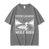 Heated Rivalry 100 Cotton T Shirts Stupid Canadian Wolf Bird Funny Graphic TShirt Men Women Casual Fashion Short Sleeve Tshirt