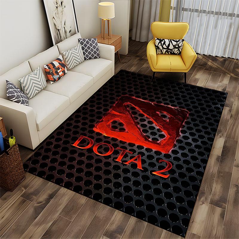 Dota 2 Logo and Pattern Carpet suitable as a non-slip mat for the living room or bedroom sofa