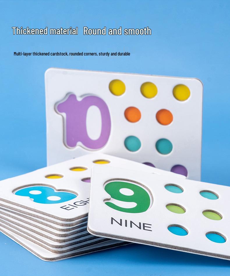 Montessori Educational Number Clip Beads - Early Math Color Matching Puzzle for Kids