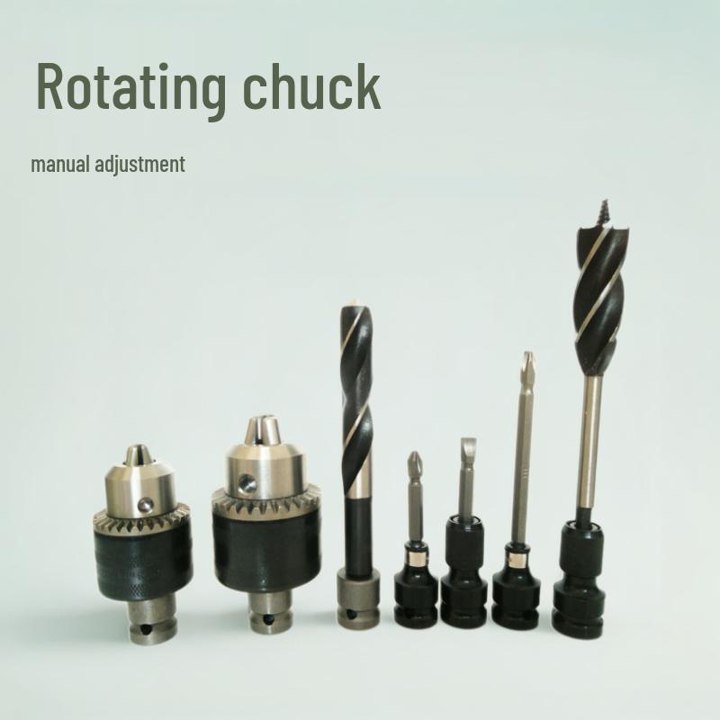 Electric Wrench Drill Chuck Adapter, Woodworking Power Tool Accessory, E18