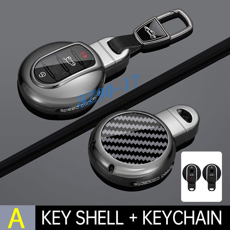 Metal Carbon Fiber Car Key Fob Case Cover Keychain For Mini Cooper S One Countryman Clubman F54 F55 F56 F57 F60 -