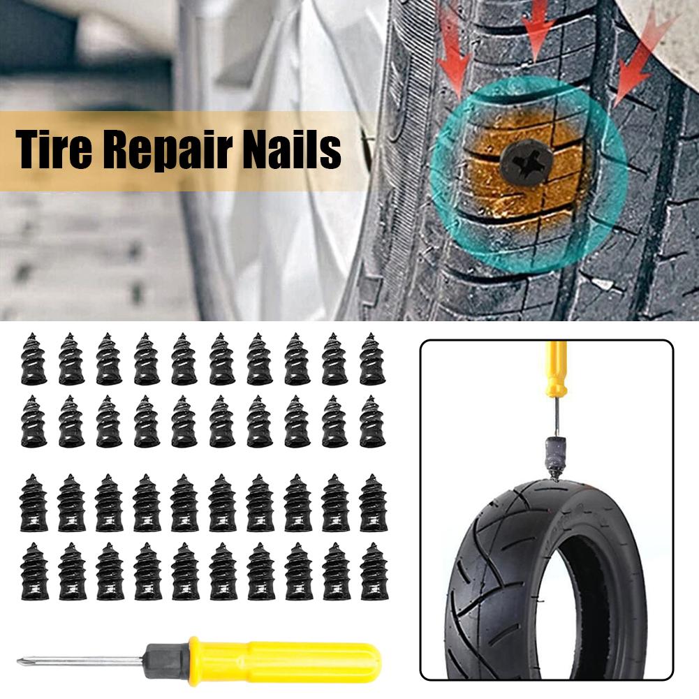 Car Tyre Repair Rubber Nail Set Tire Screws Tubeless Repair Tools Kit for Motorcycle Truck