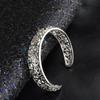 Cuff Bracelet Opening Exquisite Craftsmanship Hollow Silver Color Carved Pattern Retro Bangle for Party