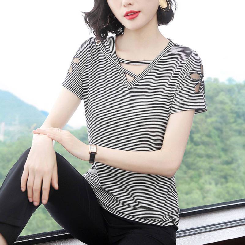 Women Summer Spring Blouses Shirts Lady Fashion Casual Short Sleeve O-Neck Solid Color T-shirt Blusas Tops