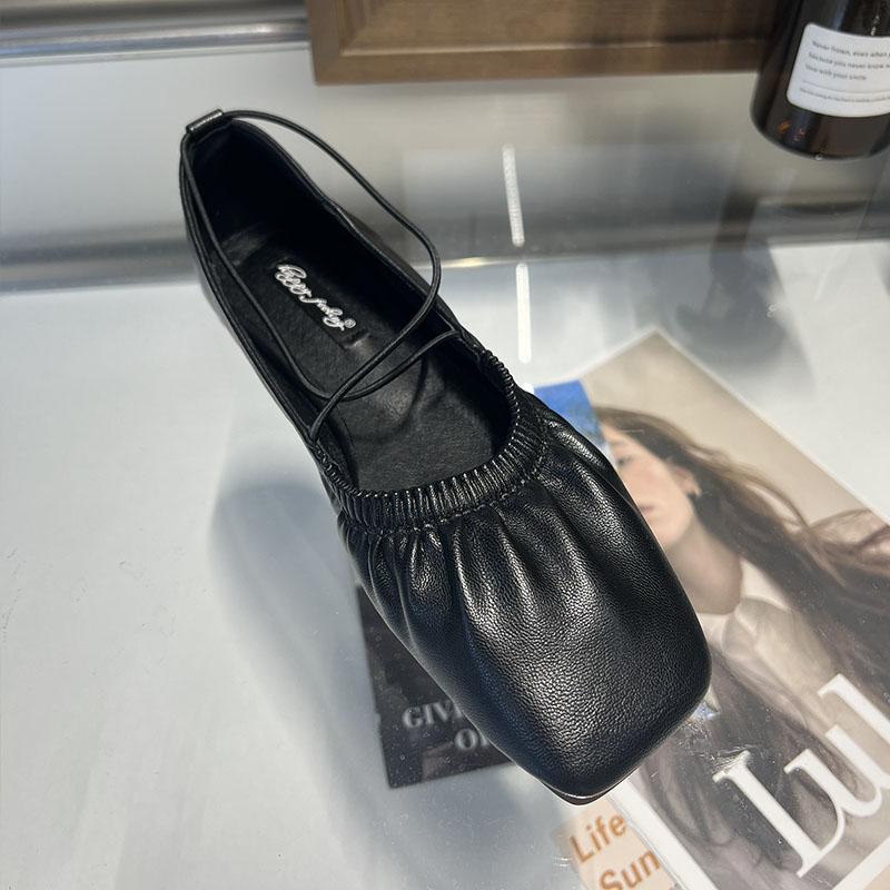 Fashion Fashion Shallow Ladies Mary Janes Flats Shoes Soft Female Square Toe Footwear Slip On Women Ballet Flats Shoes 2025 New