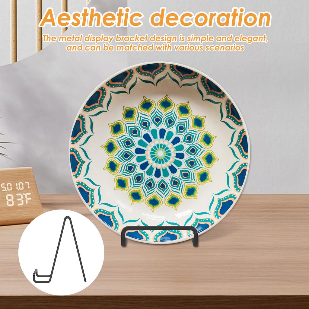6Pcs Iron Display Stand Tabletop Picture Frame Oil Painting Plate Book Display Rack Metal Home Decoration Storage Stand