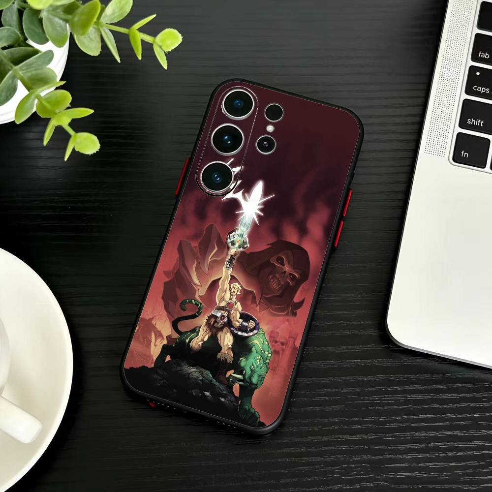 M-MOTU He-Man Phone Case For Samsung S26,S25,S24,S23,S22,S21,S20,S30,Ultra,Plus,Fe,Note,5G Black Cover