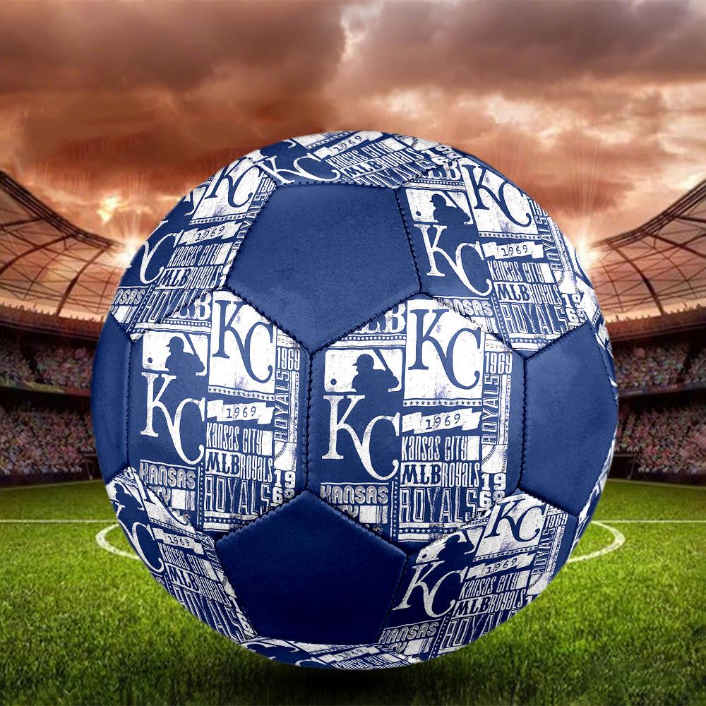 Kansas City Indoor Soccer Ball Colorful All Ages Size 5 Machine Stitched PVC Competition Ready Durable High-Bounce