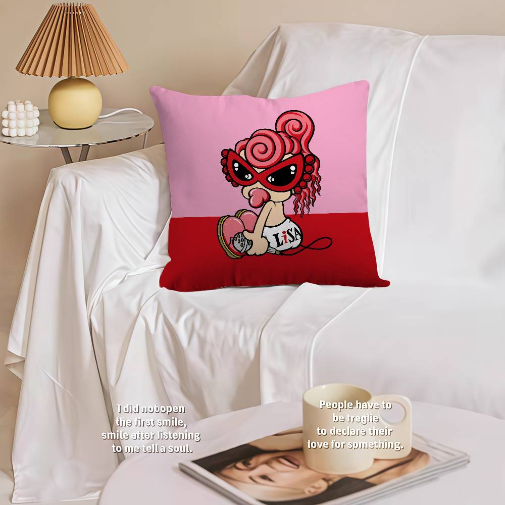 Cute H-Hysteric M-Mini Office Cushion Pillowcase Car Cushion Cover45X45Cm Lumbar Pillowcase Sofa Pillowcover