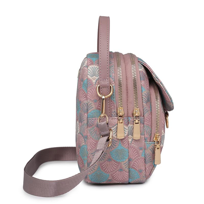 Dámská taška přes rameno s potiskem Dámská vícevrstvá taška Taška na mobilní telefon Small Square Bag Small Hadnbag