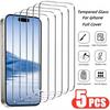 5Pcs Tempered Glass for IPhone 14 Pro 15 16 17 13 12 11 Pro Max Screen Protector for IPhone 16e 15 14 Plus X XR XS 6 7 8 Glass
