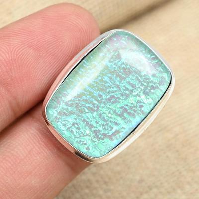 Blue Australian Triplet Opal Gemstone 925 Sterling Silver Girls Jewelry Handmade Ring