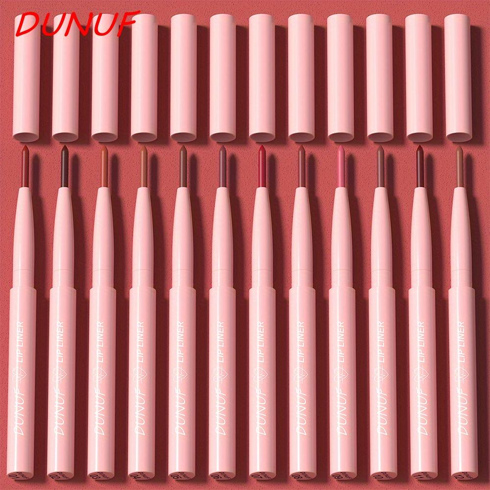 Lipliner in 12 Farben – Langanhaltender und wischfester Lippenstift, geschmeidige und cremige Textur, hochpigmentiert für präzise Lippenkonturierung,