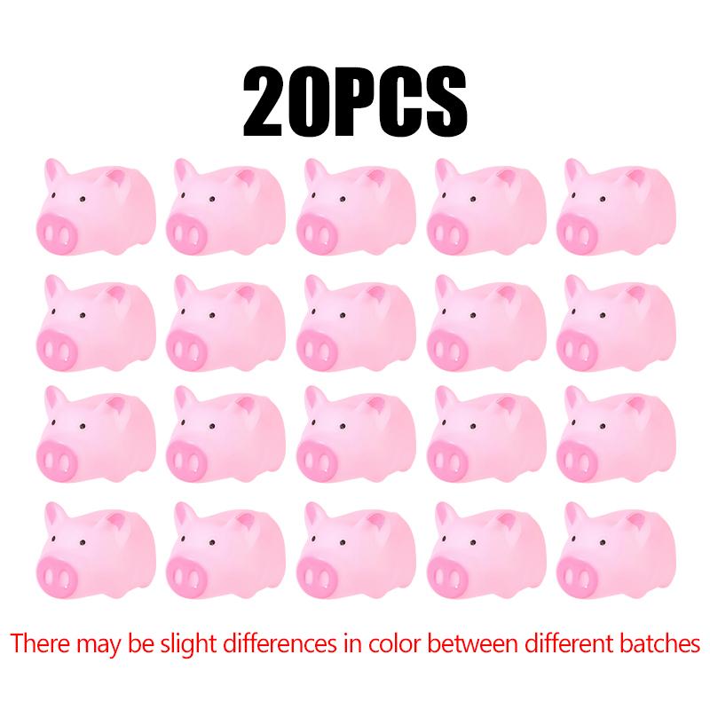 5/10/20 Stück Süßes Rosa Schwein Mini Gummi Schreiendes Geräusch Sparschwein Lustige Ornamente Haustier Geschenke Quietschen Spiel Requisiten Geeignet für Hund Katze ZYF