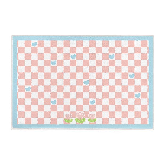 Fashion simple girl bedroom bedside carpet modern living room bedroom popular pattern carpet Checkerboard Large Area Carpets