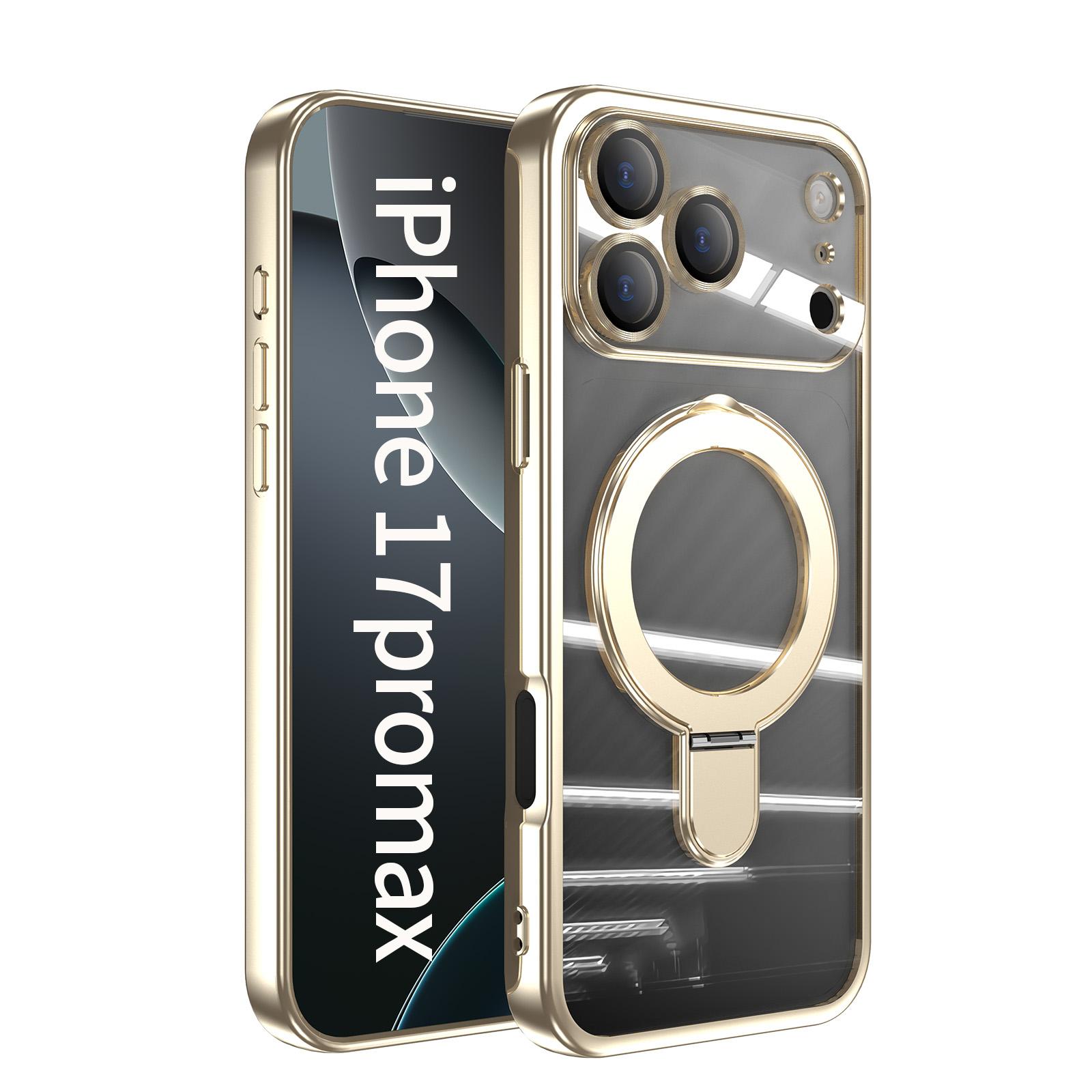 

Plating Magnetic Ring Stand Case For iPhone 17 Air 17 Pro Max Case Shockproof Wireless Charging For Magsafe Shockproof Cover iPhone17 Pro